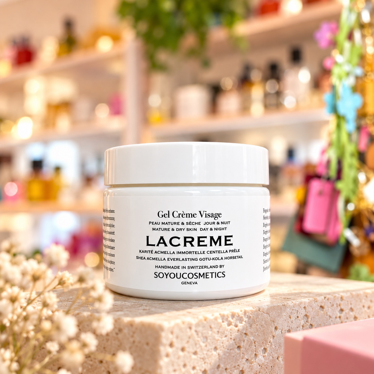 ''LACRÈME- Gel Crème Visage peaux matures & sèches à l'extrait de Centella Asiatica