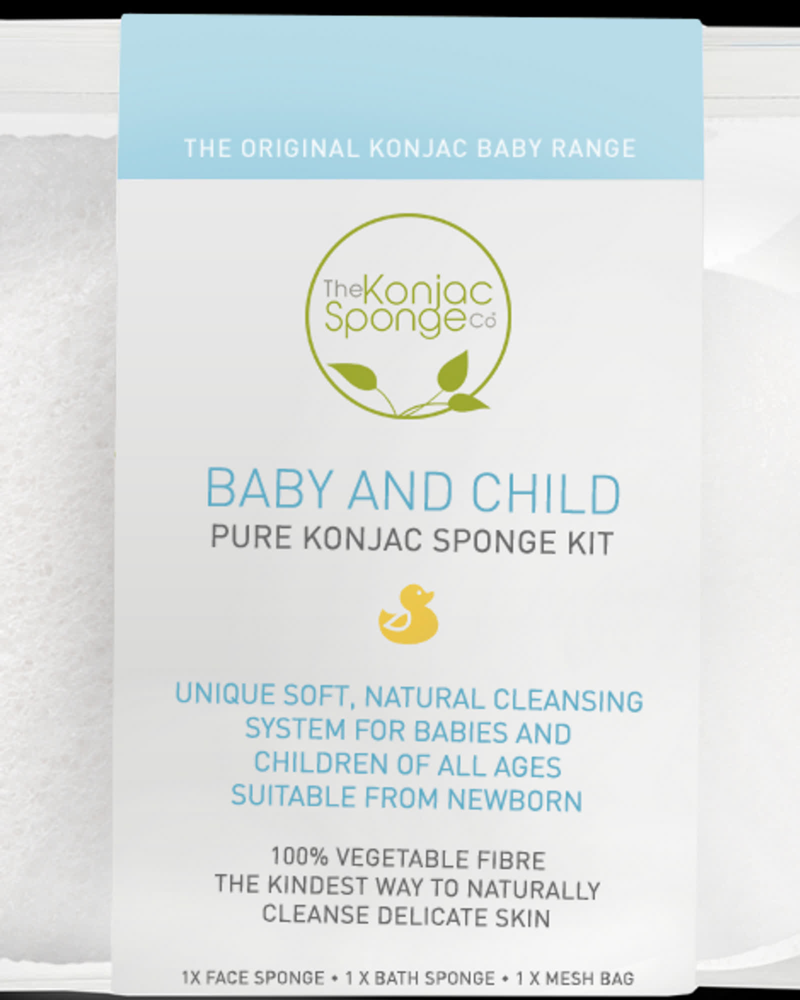 Eponge Konjac Kit Bébé/Enfant 2 éponges