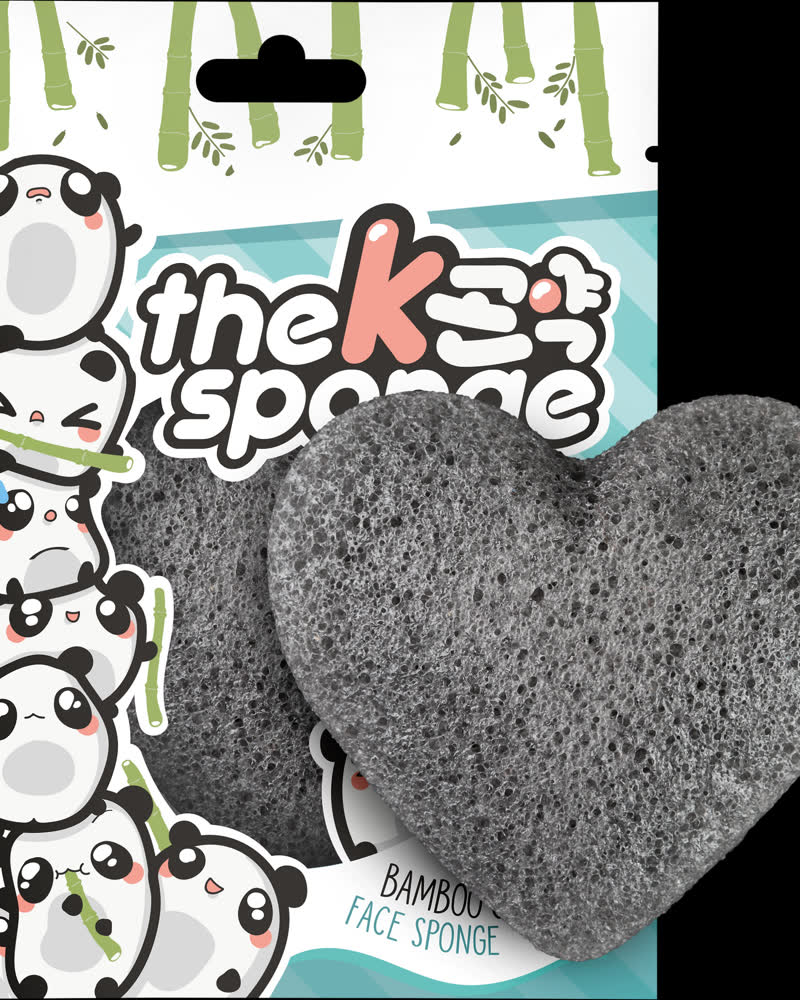 Eponges Konjac pour le visage en forme de coeur