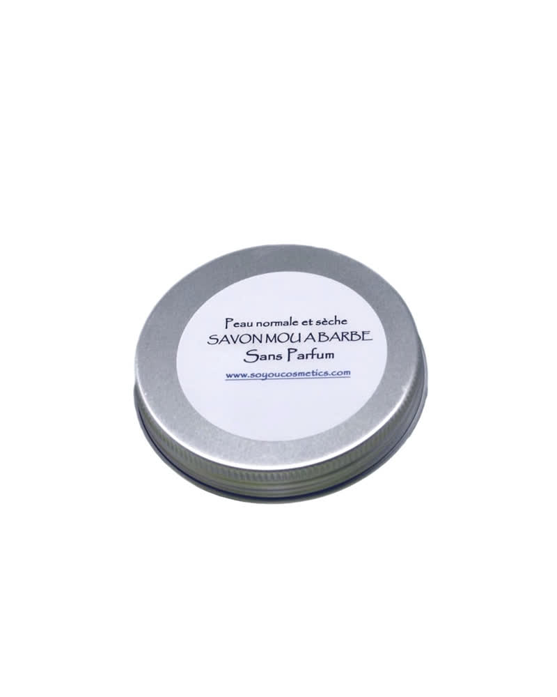 Savon mou à barbe à l'huile d'olive et coco sans parfum