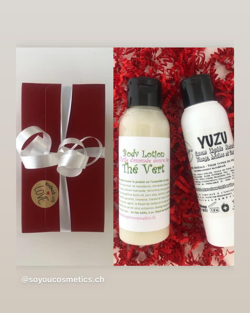 Coffret cadeau savon liquide Yuzu lotion corporelle Thé Vert