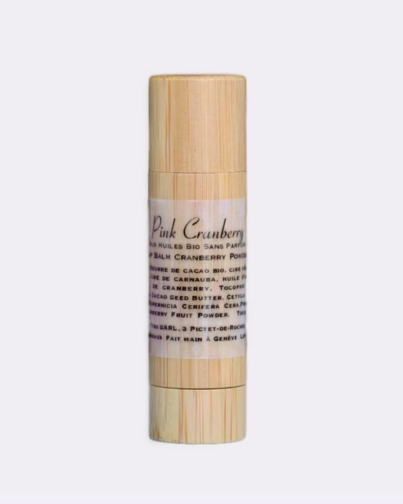 Stick lèvres naturel - cacao, coco, amande douce et cranberry